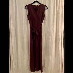 Sleek Maroon Jumpsuit - Uniqlo